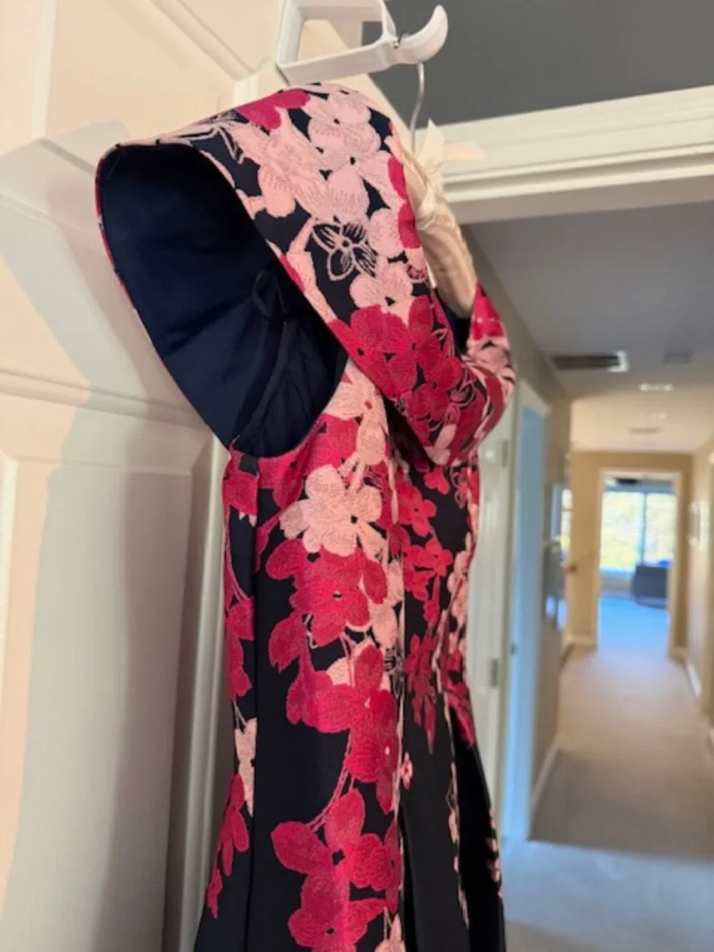 Adrianna Papell Floral Off-the-shoulder Dress, Size 10 - Picture 10 of 15